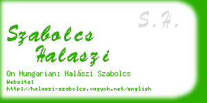 szabolcs halaszi business card