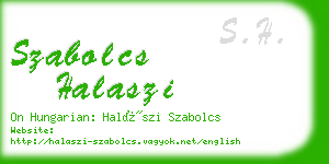 szabolcs halaszi business card